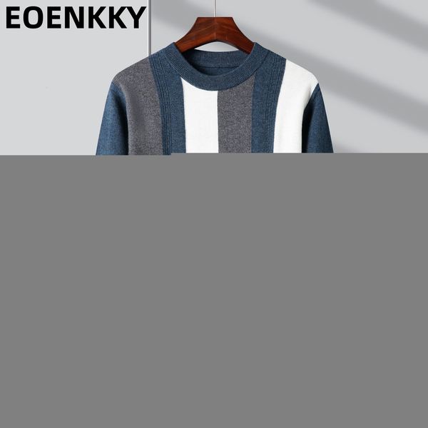 men's sweaters high end luxury brand knitting pullover autumnwinter100%wool stripe warm quality sweater designer trend clothing 221124, White;black
men's sweaters high end luxury brand knitting pullover autumnwinter100%wool stripe warm quality sweater designer trend clothing 221124, White;black