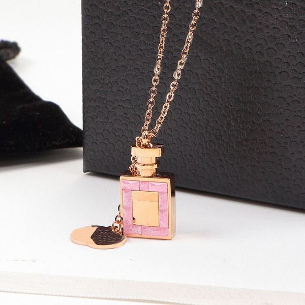 fashion women designer earrings necklace titanium steel luxury style pink diamonds perfume bottle love pendant jewelry wholesale, Silver
fashion women designer earrings necklace titanium steel luxury style pink diamonds perfume bottle love pendant jewelry wholesale, Silver