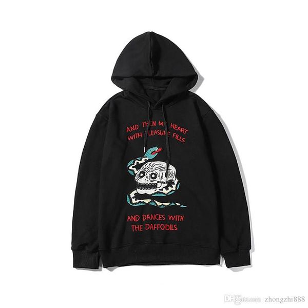 19ss men designer hoodies luxury street hip hop hooded sweater skull green snake embroidery fashion brand sports swea266g, Black
19ss men designer hoodies luxury street hip hop hooded sweater skull green snake embroidery fashion brand sports swea266g, Black