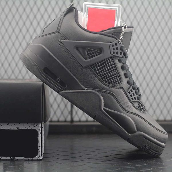 jumpman 4 shoes running sneakers sport trainers black cat basketball design