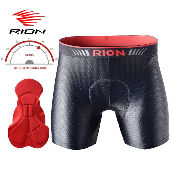 Image of Cycling Shorts RION Men Bicycle Underwear Men&#039;s Tights Biker Bike Gym Underpants with Padding Pads Male MTB Mountain Ride Lycra 221124