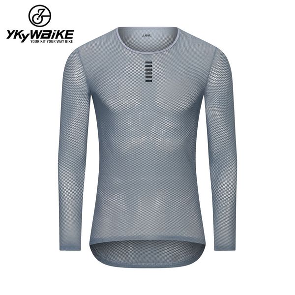 Image of Cycling Shirts Tops YKYWBIKE Base Layer Long Sleeve BikeSports Bike Underwear Racing Bicycle black white 221124