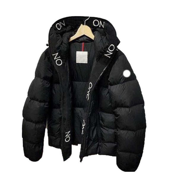 men's down parkas white embroidered letter down cotton monclair jacket fashion high designer coat outdoor street thickened warm ladies, Black
men's down parkas white embroidered letter down cotton monclair jacket fashion high designer coat outdoor street thickened warm ladies, Black