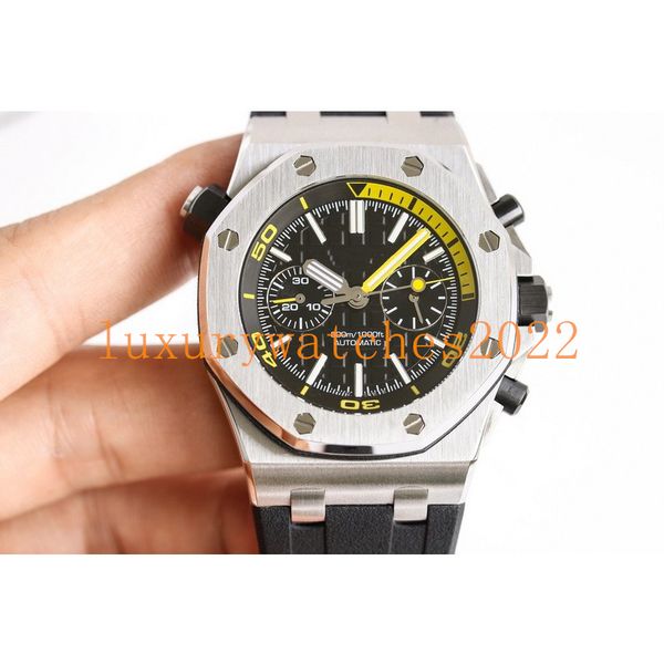 designer mens watch 42mm quartz movement ref.26703 black dial satch rubber strap pin buckle stainless steel case luminous men's sports, Slivery;brown
designer mens watch 42mm quartz movement ref.26703 black dial satch rubber strap pin buckle stainless steel case luminous men's sports, Slivery;brown