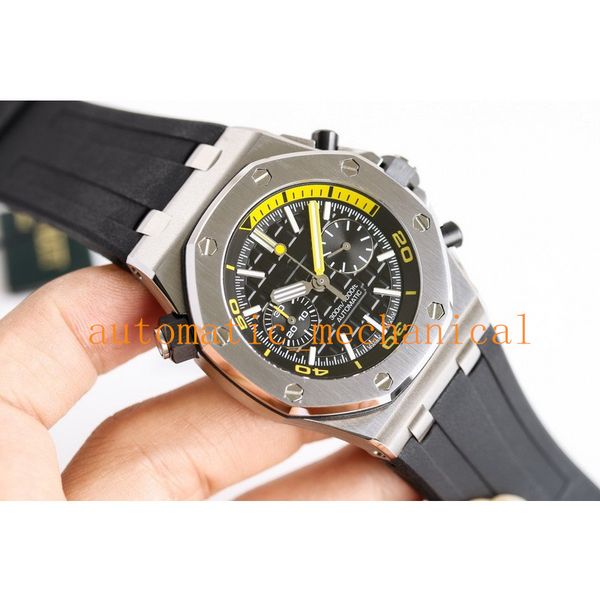 montre de luxe mens watch black dial ref.26703 42mm quartz movement satch rubber strap pin buckle stainless steel case luminous men's s, Slivery;brown
montre de luxe mens watch black dial ref.26703 42mm quartz movement satch rubber strap pin buckle stainless steel case luminous men's s, Slivery;brown