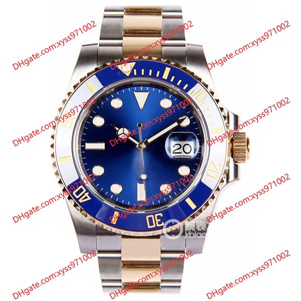 highquality men's watch 2813 sports automatic mechanical watch 116613 40mm blue dial ceramic bezel gold stainless steel strap wristwatc, Slivery;brown
highquality men's watch 2813 sports automatic mechanical watch 116613 40mm blue dial ceramic bezel gold stainless steel strap wristwatc, Slivery;brown