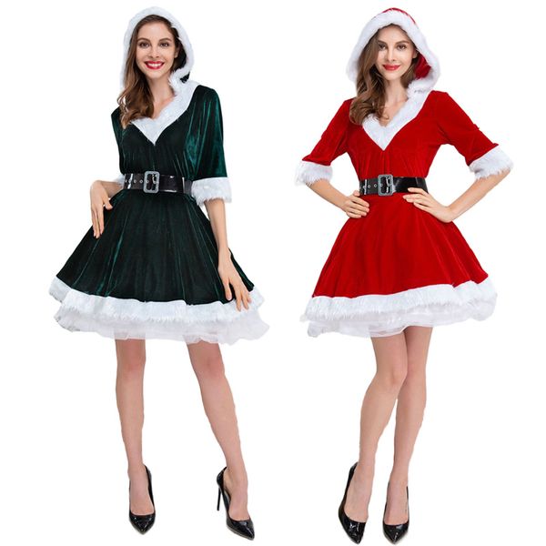 new theme costume cosplay christmas prom costumes santa claus v-neck dress game stage europe and america women's clothes retail and who, Black;red
new theme costume cosplay christmas prom costumes santa claus v-neck dress game stage europe and america women's clothes retail and who, Black;red