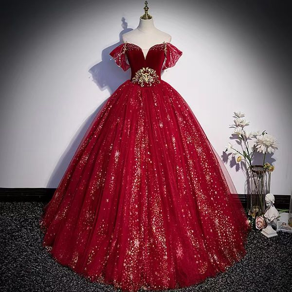 flowers appliques ball gown evening dresses beaded princess backless floor length sequined sweet 16 masquerade quinceanera prom pageant gown, Black;red
flowers appliques ball gown evening dresses beaded princess backless floor length sequined sweet 16 masquerade quinceanera prom pageant gown, Black;red