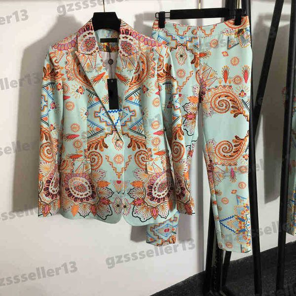 womens two pieces pants vrs designer two-piece sets vintage print one button blazer jackets pants suit women clothing size s-xl, White
womens two pieces pants vrs designer two-piece sets vintage print one button blazer jackets pants suit women clothing size s-xl, White