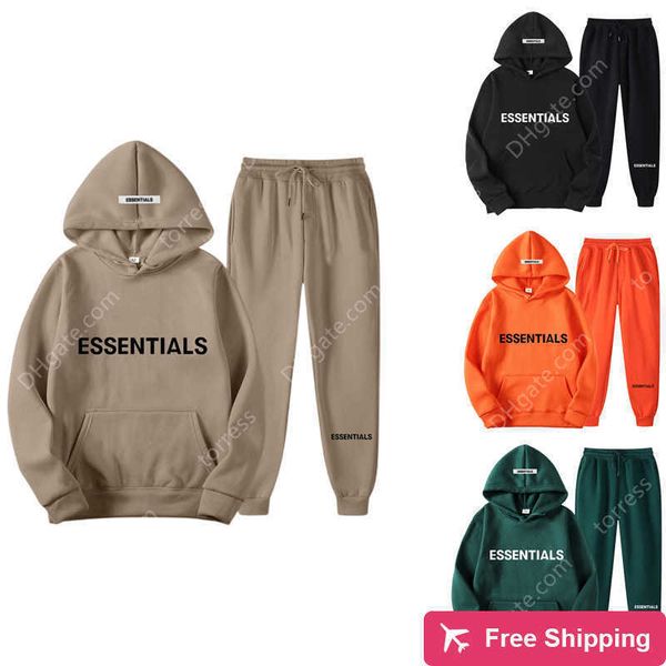 2023 fw22 essentials autumn winter men women hooded sweatshirt suit pure cotton couple jogging sweatshirts oversized streetwear tracksuit, Black
2023 fw22 essentials autumn winter men women hooded sweatshirt suit pure cotton couple jogging sweatshirts oversized streetwear tracksuit, Black