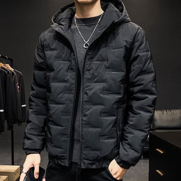 Winter men's cotton coat thickened cold hooded down warm jacket new fashion casual, Red
Winter men's cotton coat thickened cold hooded down warm jacket new fashion casual, Red