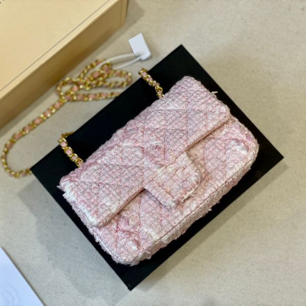womens pink tweed with tassel quilted bags classic mini mood flap sqaure purse gold metal hardware matelasse chain crossbody shoulder design
womens pink tweed with tassel quilted bags classic mini mood flap sqaure purse gold metal hardware matelasse chain crossbody shoulder design