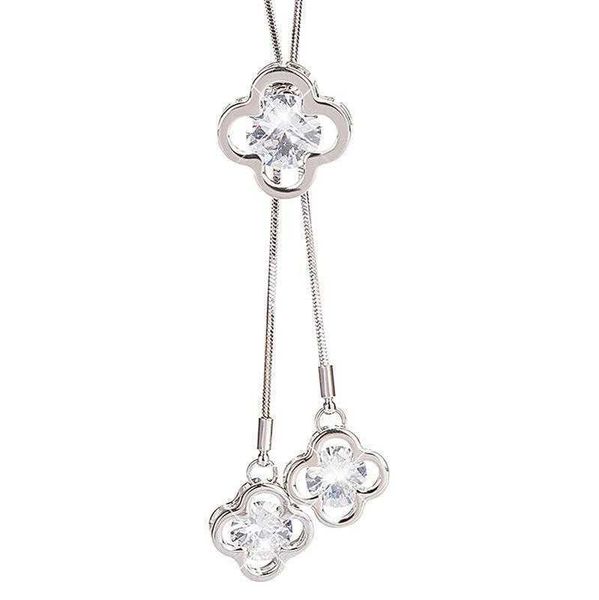 s autumn and winter korean version small fresh sweater chain clover pendant long necklace female pendant accessories are versatile, Silver
s autumn and winter korean version small fresh sweater chain clover pendant long necklace female pendant accessories are versatile, Silver