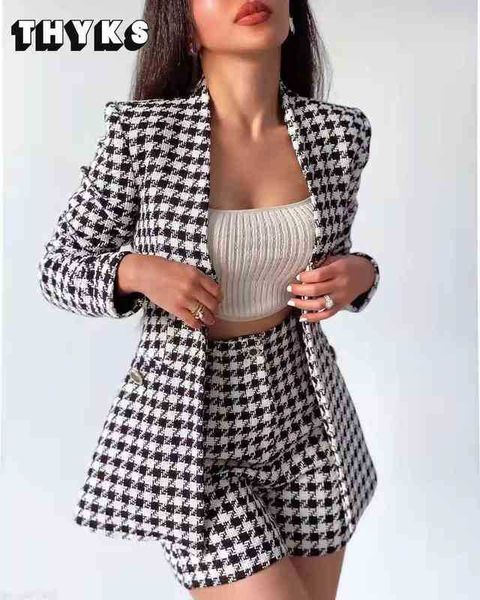 women's tweed shorts set houndstooth suit with hight waist shorts two pieces vintage v neck office lady slim blazer long jacket j220813, White;black
women's tweed shorts set houndstooth suit with hight waist shorts two pieces vintage v neck office lady slim blazer long jacket j220813, White;black