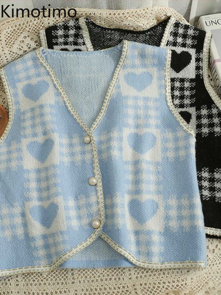 women's sweaters kimotimo plaid heart sleeveless knitted vest women autumn new overlap vest korean fashion loose outfit sweater j220915, White;black
women's sweaters kimotimo plaid heart sleeveless knitted vest women autumn new overlap vest korean fashion loose outfit sweater j220915, White;black