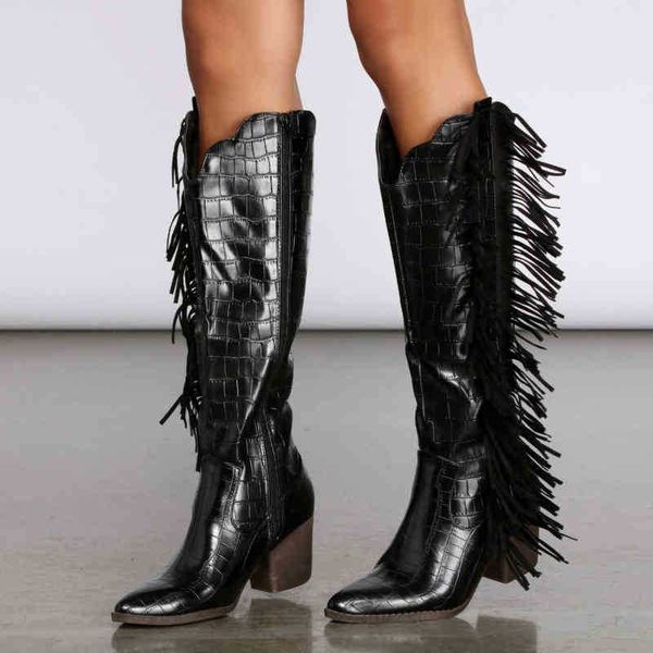 boots 2022 black tassel cowboy shoes for women fashion chunky heels cowgirl large size 34-43 knight female 220901
boots 2022 black tassel cowboy shoes for women fashion chunky heels cowgirl large size 34-43 knight female 220901