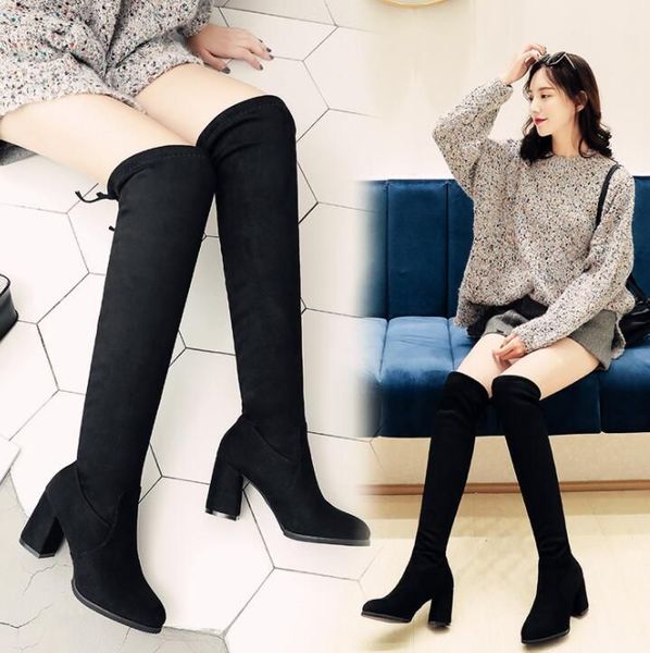 women stretch long faux suede boots over-the-knee boots casual black nightclub platform shoes
women stretch long faux suede boots over-the-knee boots casual black nightclub platform shoes