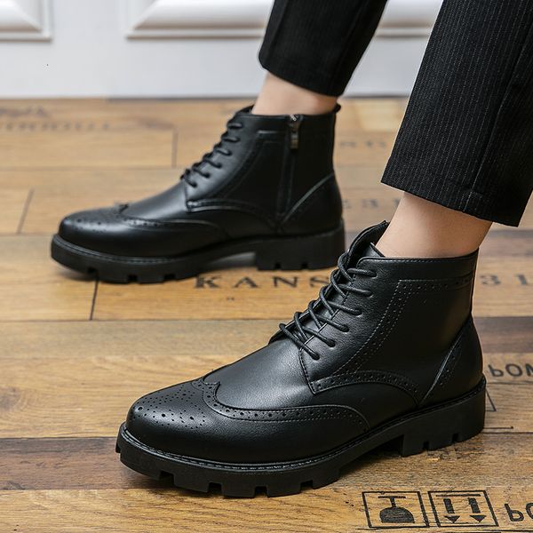 boots men's high warm winter black leather shoes with fur size 3844 221128
boots men's high warm winter black leather shoes with fur size 3844 221128