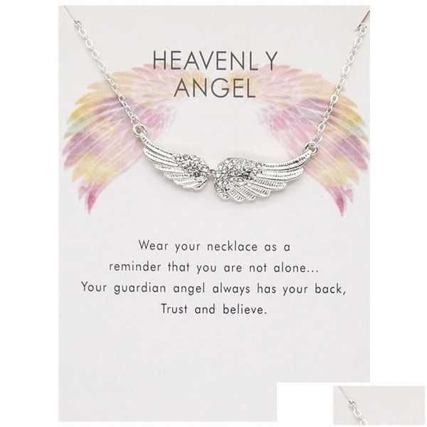 pendant necklaces wings of angels pendants necklace with gift card gold sier colors rhinestone wing necklaces fashion jewelry drop d dh4vx, Silver
pendant necklaces wings of angels pendants necklace with gift card gold sier colors rhinestone wing necklaces fashion jewelry drop d dh4vx, Silver