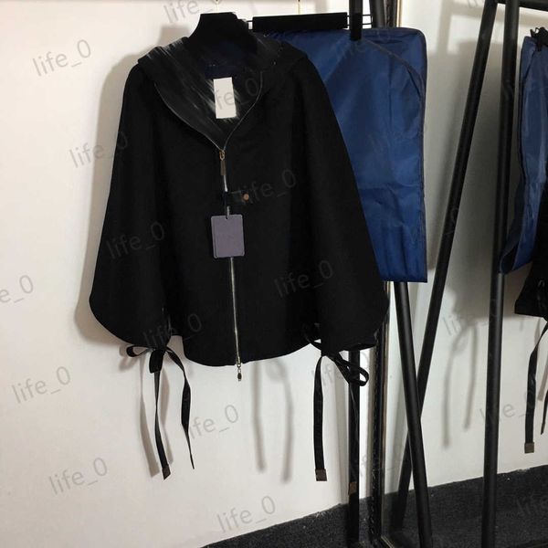 fashion designer womens woolen coats brand solid color bow decoration hooded jacket wool blends casual thickening warm women coat, Black
fashion designer womens woolen coats brand solid color bow decoration hooded jacket wool blends casual thickening warm women coat, Black