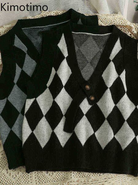 women's sweaters kimotimo colorblock argyle plaid knitted vest women 2022 autumn v neck outfit sweater french retro loose sleeveless sw, White;black
women's sweaters kimotimo colorblock argyle plaid knitted vest women 2022 autumn v neck outfit sweater french retro loose sleeveless sw, White;black