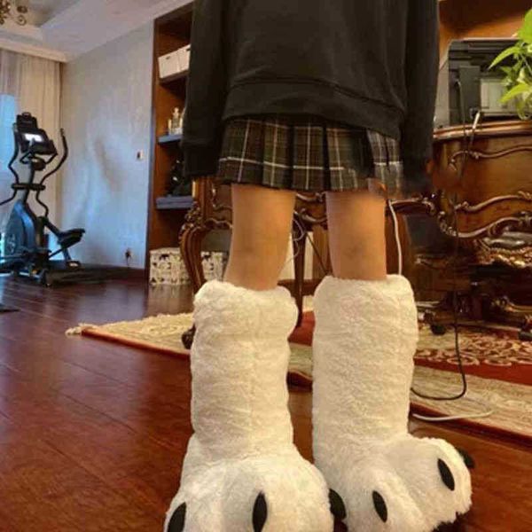 boots creative cute bear claw winter slippers boys girls home slippers furry warm couple indoor shoes women cotton boots fur slides 220903, Black
boots creative cute bear claw winter slippers boys girls home slippers furry warm couple indoor shoes women cotton boots fur slides 220903, Black