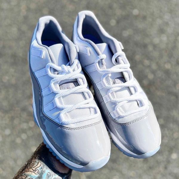 shoes 11 low cement grey patent leather white 11s silver real carbon fiber sports sneakers original, Black
shoes 11 low cement grey patent leather white 11s silver real carbon fiber sports sneakers original, Black