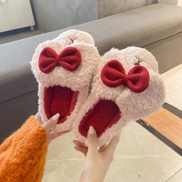 slippers cute cartoon plush ladies winter bow lamb flat bottom cotton women's 221126, Black
slippers cute cartoon plush ladies winter bow lamb flat bottom cotton women's 221126, Black