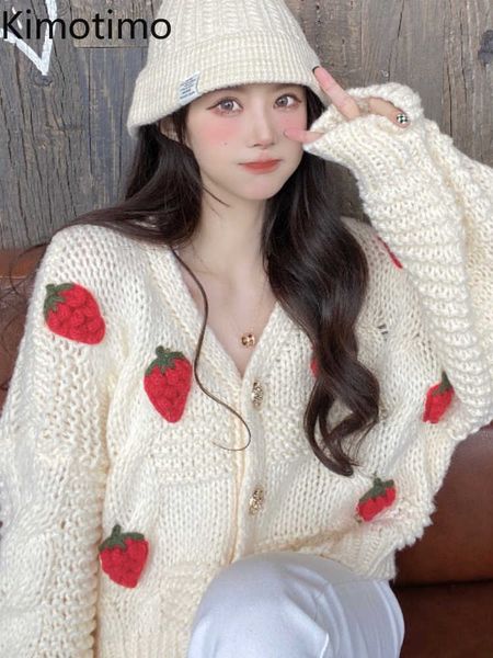 women's sweaters kimotimo knitted cardigan women 2022 autumn strawberry three-dimensional hook flower sweater coat french sweet loose c, White;black
women's sweaters kimotimo knitted cardigan women 2022 autumn strawberry three-dimensional hook flower sweater coat french sweet loose c, White;black