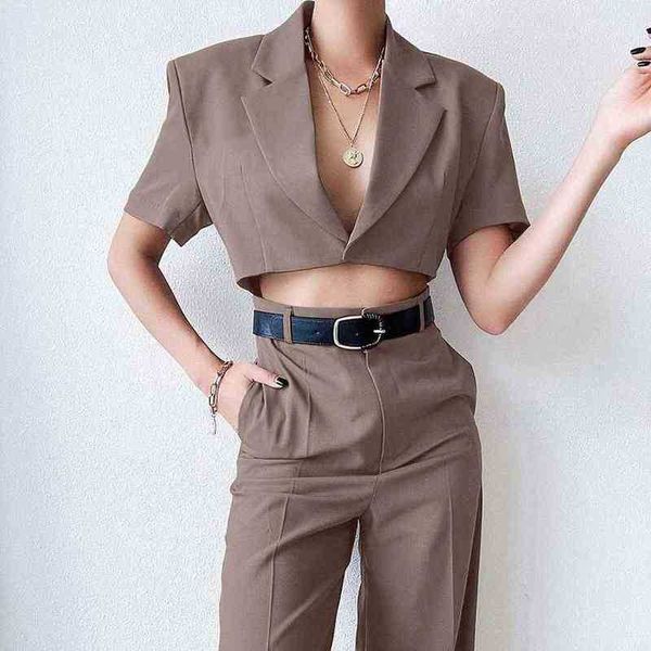 boozrey suit with longs for women summer new small suit two piece short sleeve temperament commuter brown wideleg pants suit j220813, White;black
boozrey suit with longs for women summer new small suit two piece short sleeve temperament commuter brown wideleg pants suit j220813, White;black