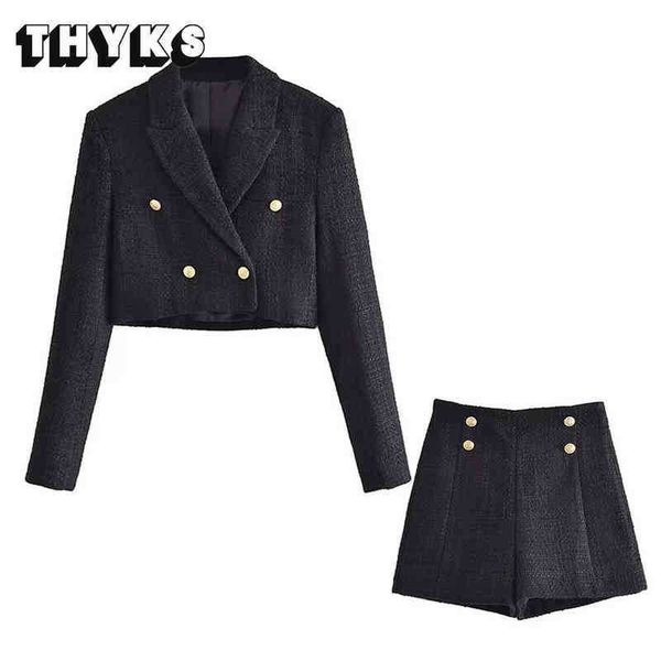 elegant women sets summer 2 piece outfit suit tweed cropped blazer and shorts pants vintage chic crop jacket za 2022 hit new j220813, White;black
elegant women sets summer 2 piece outfit suit tweed cropped blazer and shorts pants vintage chic crop jacket za 2022 hit new j220813, White;black
