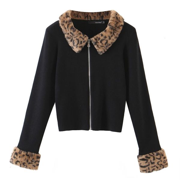 women s knits tees women fashion leopard neck knit cardigan sweater vintage v long sleeve female outerwear chic 221125, White
women s knits tees women fashion leopard neck knit cardigan sweater vintage v long sleeve female outerwear chic 221125, White
