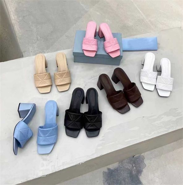women sandals leather sandals high heels beach slippers 35-43 metal printed luxury brand casual triangle sandal prads, Black
women sandals leather sandals high heels beach slippers 35-43 metal printed luxury brand casual triangle sandal prads, Black