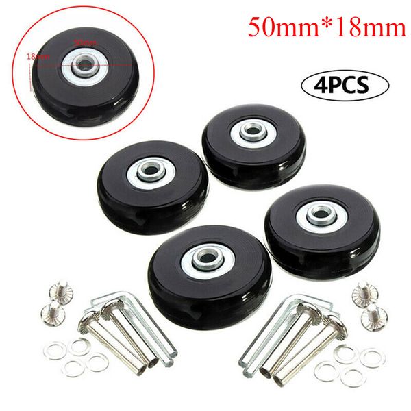 bag parts accessories 4pcs flexible luggage wheel practical replacement roller screw durable silent with repair tool travel solid suitcase 2, Black
bag parts accessories 4pcs flexible luggage wheel practical replacement roller screw durable silent with repair tool travel solid suitcase 2, Black