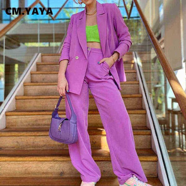 cm yaya women pants suits solid full sleeve single button pockets loose pants two 2 piece sets office lady outfit fall 2021 j220813, White;black
cm yaya women pants suits solid full sleeve single button pockets loose pants two 2 piece sets office lady outfit fall 2021 j220813, White;black