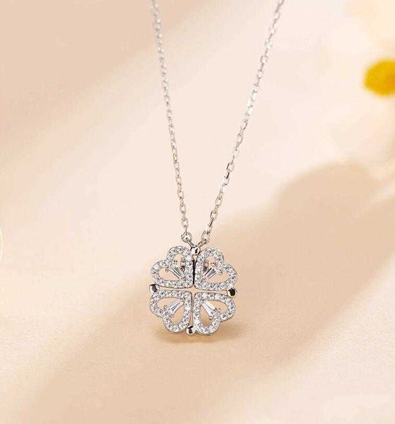pendant necklaces new lucky zircon love magnet four leaf grass necklace can be disassembled into a two worn pendant tiktok, Silver
pendant necklaces new lucky zircon love magnet four leaf grass necklace can be disassembled into a two worn pendant tiktok, Silver