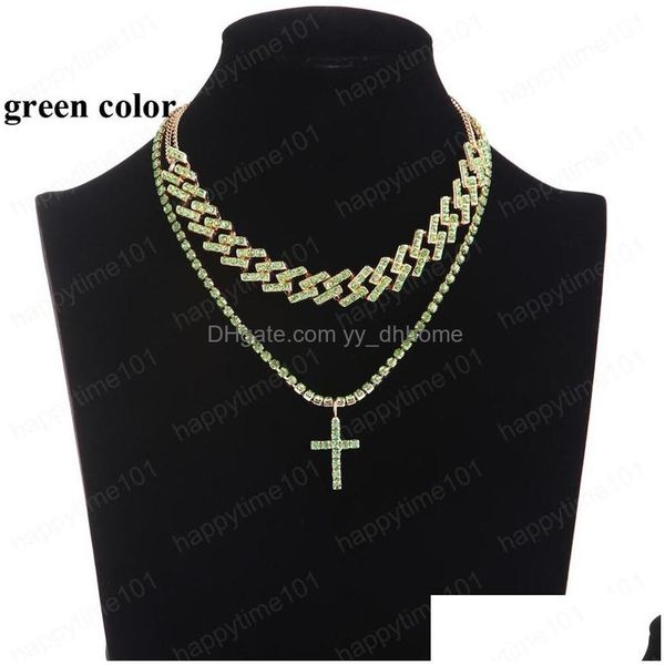 pendant necklaces iced out cuban link chain necklace set cross pendant jewelry for women rhinestone choker luxury bling hip hop jewe dhwvd, Silver
pendant necklaces iced out cuban link chain necklace set cross pendant jewelry for women rhinestone choker luxury bling hip hop jewe dhwvd, Silver