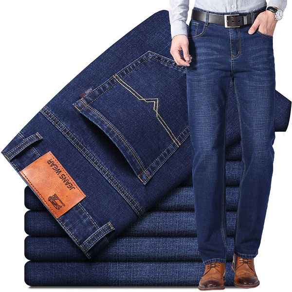 men's jeans stretch regular fit business casual classic fashion denim trousers black blue grey 221128
men's jeans stretch regular fit business casual classic fashion denim trousers black blue grey 221128