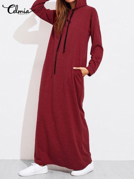 casual dresses celmia fashion women maxi autumn vintage hooded sweatshirt winter long sleeve hoodies vestido robe femme 221125, Black;gray
casual dresses celmia fashion women maxi autumn vintage hooded sweatshirt winter long sleeve hoodies vestido robe femme 221125, Black;gray