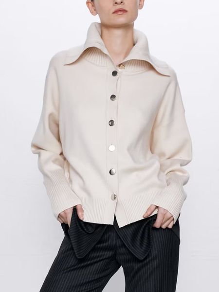 women's knits tees traf women cardigan fashion single breasting knit cardigan sweater vintage long sleeve female outerwear chic 221128, White
women's knits tees traf women cardigan fashion single breasting knit cardigan sweater vintage long sleeve female outerwear chic 221128, White