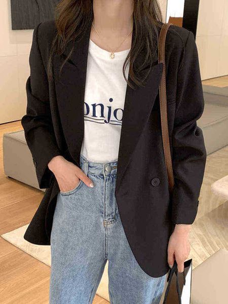 women blazer solid office long sleeves allmatch simple single breasted lapels fashion casual chic elegant blazers new j220813, White;black
women blazer solid office long sleeves allmatch simple single breasted lapels fashion casual chic elegant blazers new j220813, White;black