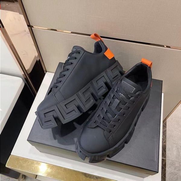 designer casual shoes greca labyrinth sneakers thick-soled mens shoes leather calfskin platform shoe fashion trainers increased qwet, Black
designer casual shoes greca labyrinth sneakers thick-soled mens shoes leather calfskin platform shoe fashion trainers increased qwet, Black