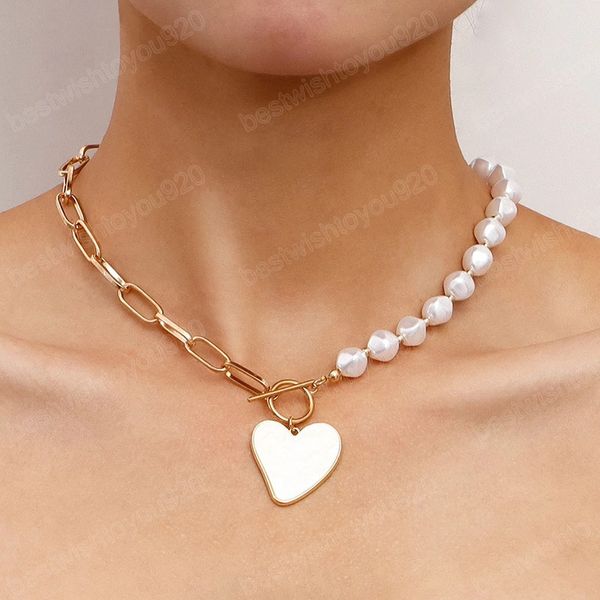 elegant pearl short choker necklace for women kpop shell love heart pendant clavicle chain jewelry, Silver
elegant pearl short choker necklace for women kpop shell love heart pendant clavicle chain jewelry, Silver