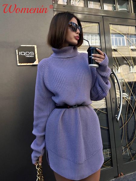 women's sweaters turtleneck split women's sweater dress loose casual long sleeve pullover ladies sweaters autumn winter solid dres, White;black
women's sweaters turtleneck split women's sweater dress loose casual long sleeve pullover ladies sweaters autumn winter solid dres, White;black