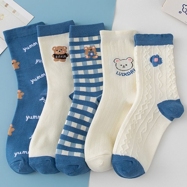 New autumn and winter socks ladies ins wind tube tide blue cartoon cotton long tube factory wholesale, Multi
New autumn and winter socks ladies ins wind tube tide blue cartoon cotton long tube factory wholesale, Multi