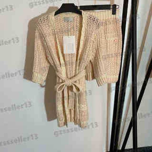 women two pieces dresses chl designer two-piece sets belt waist cutout knitted cardigan sweater and skirt suit size s-xl, White
women two pieces dresses chl designer two-piece sets belt waist cutout knitted cardigan sweater and skirt suit size s-xl, White