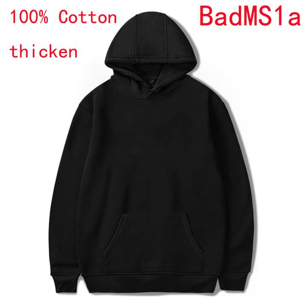women's hoodies sweatshirts 100% cotton thicken 221125, Black