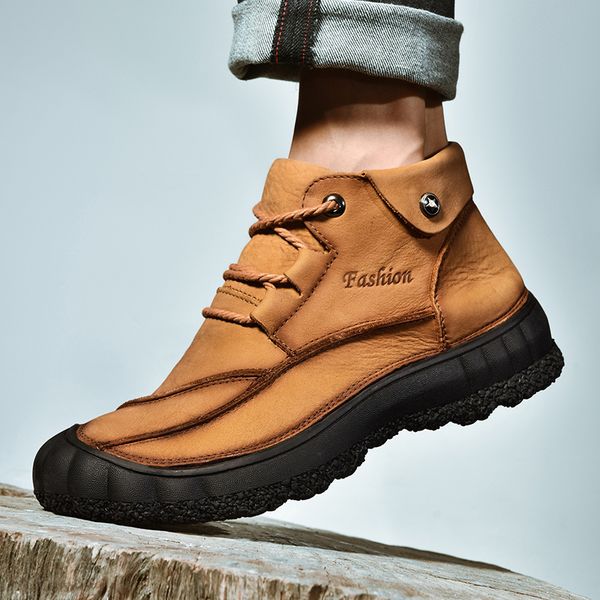 boots arrival genuine leather men handmade ankle comfortable hiking man outdoor shoes casual warm winter 221128, Black
boots arrival genuine leather men handmade ankle comfortable hiking man outdoor shoes casual warm winter 221128, Black