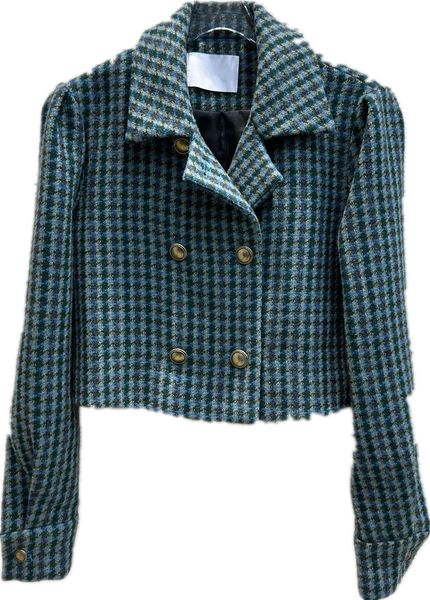 polo collar bubble sleeve design wool blended retro celebrity little woman short coat, Black;brown
polo collar bubble sleeve design wool blended retro celebrity little woman short coat, Black;brown