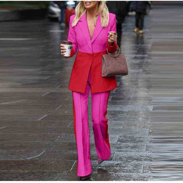 blazer pant suits two piece sets xxl pink black office ladies women business single button flared pants blazer pants formal suit j220813, White;black
blazer pant suits two piece sets xxl pink black office ladies women business single button flared pants blazer pants formal suit j220813, White;black